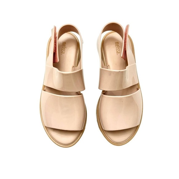 Melissa Nude Pink Platform Jelly Sandal Vinyl SZ39 - Picture 1 of 8